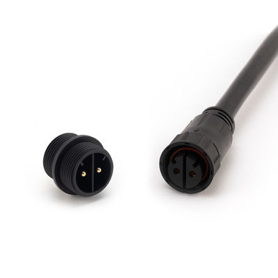 Connecteur hommes-femmes imperméable en nylon noir IP67 M25 3 Pin Plug Type