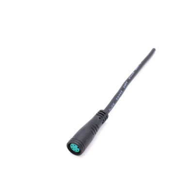 Utilisation imperméable de Pin IP65 Ebike du noir M8 6 de cable connecteur de PVC
