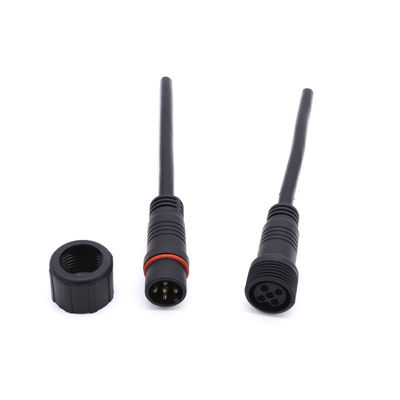 Cable connecteur imperméable adapté aux besoins du client de puissance, connecteur d'alimentation imperméable à C.A. 4pin