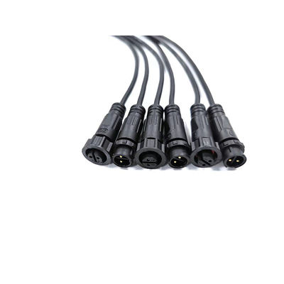 M12 noir 4 Pin Waterproof Cable Connector 250V a évalué le mâle de tension