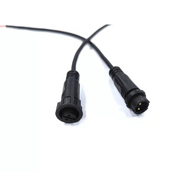 M12 noir 4 Pin Waterproof Cable Connector 250V a évalué le mâle de tension