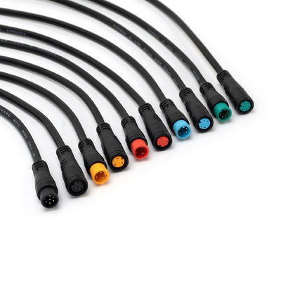 Genre hommes-femmes de Pin M6 du cable connecteur IP65 6 d'Ebike de serrure de poussée