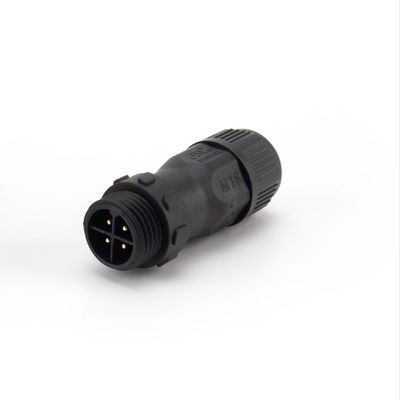 Connecteur imperméable électronique Ip67 2 Pin Nylon de bâti noir de panneau