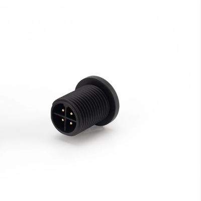 Connecteur imperméable électronique Ip67 2 Pin Nylon de bâti noir de panneau