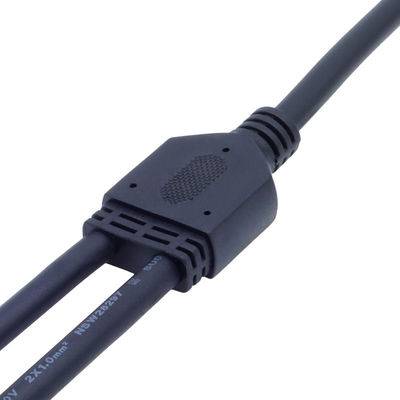 Connecteur de type Y noir IP67 étanche à l'eau 8A pour les applications de 250 V