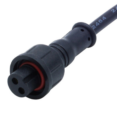 Connecteur imperméable à l'eau de type vis PA66 M12 Tête de coude pour alimentation électrique IP68