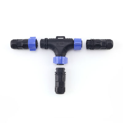 Factory Price IP67 High Voltage M25 Outdoor LED Plug Slef-locking T Type Tee Waterproof Cable Connector