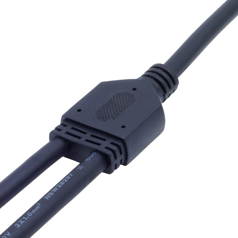 Connecteur de type Y noir IP67 étanche à l'eau 8A pour les applications de 250 V
